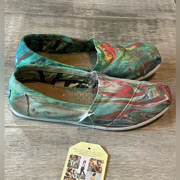 Toms Multicolor Marble Flats - Picture 2 of 5